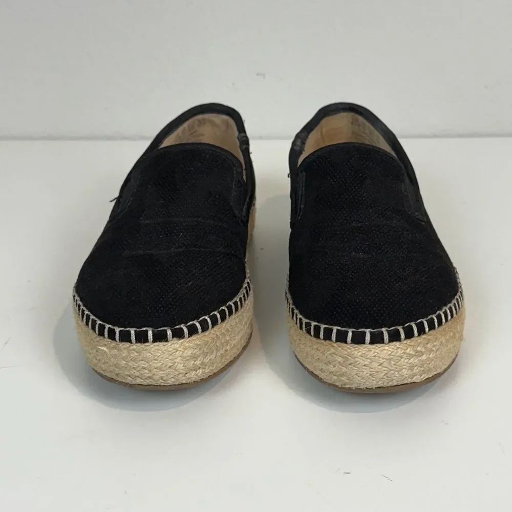 Dr Scholl’s Far Out Black Microsuede Espadrilles 6.5